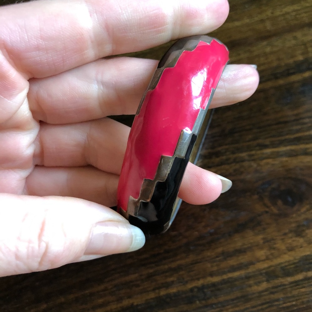 Pink and Black Vintage Bangle